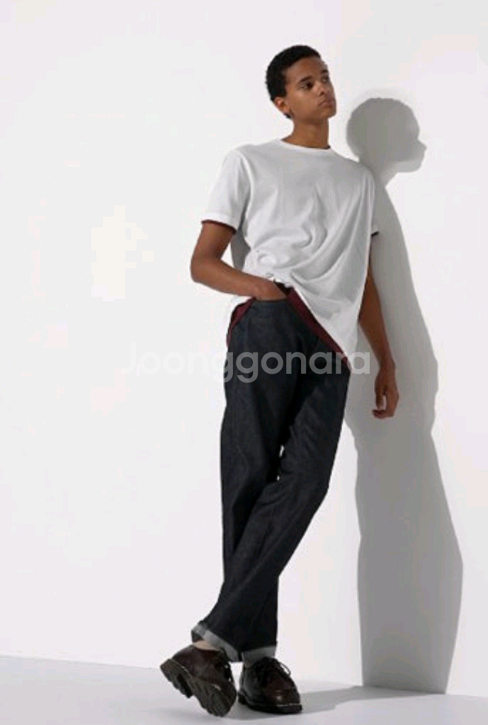 유니클로 셀비지 레귤러핏 청바지 46(117cm)--0