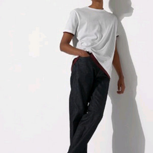 유니클로 셀비지 레귤러핏 청바지 46(117cm)
