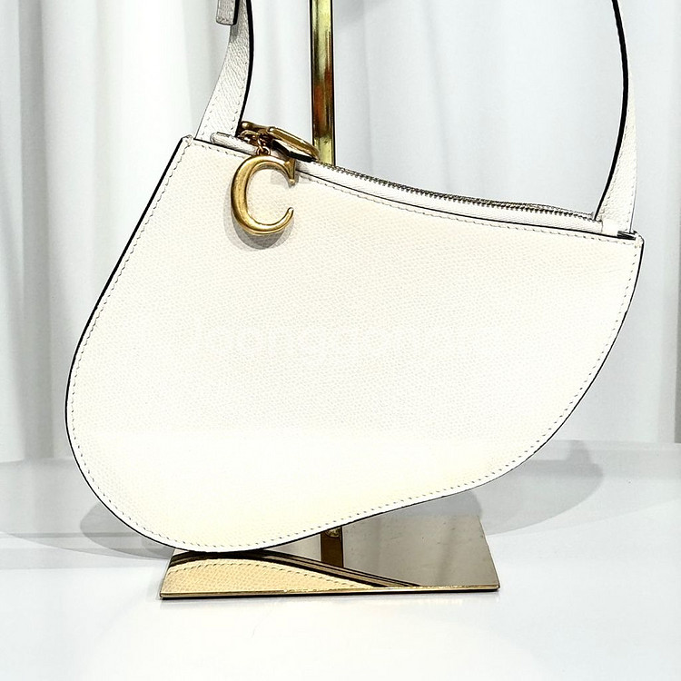 [정품]디올 3단 새들 트리오 크로스백 화이트--0