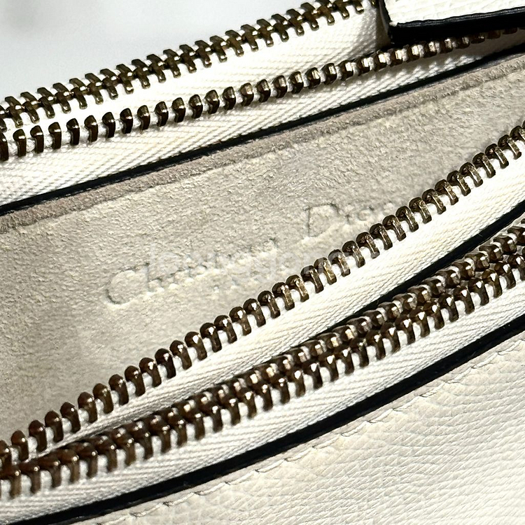 [정품]디올 3단 새들 트리오 크로스백 화이트--7