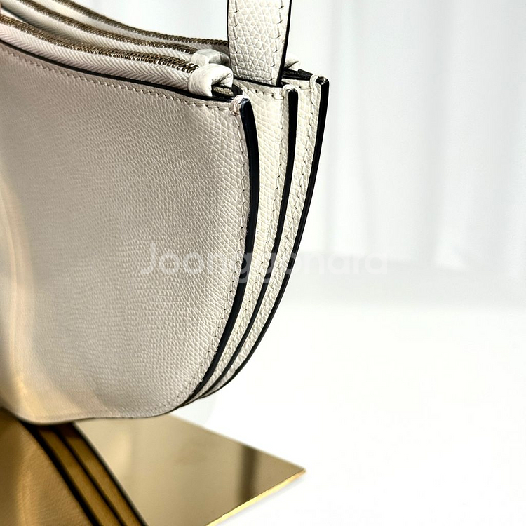 [정품]디올 3단 새들 트리오 크로스백 화이트--9