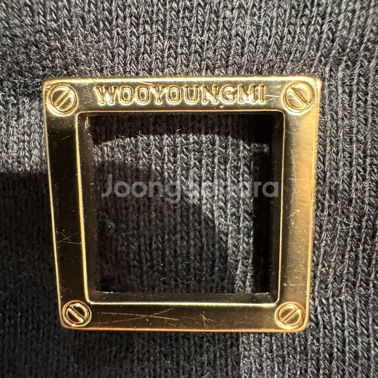 [48사이즈]우영미 플라워 백로고 후드티--6