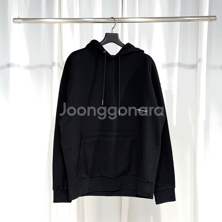 [48사이즈]우영미 플라워 백로고 후드티--9