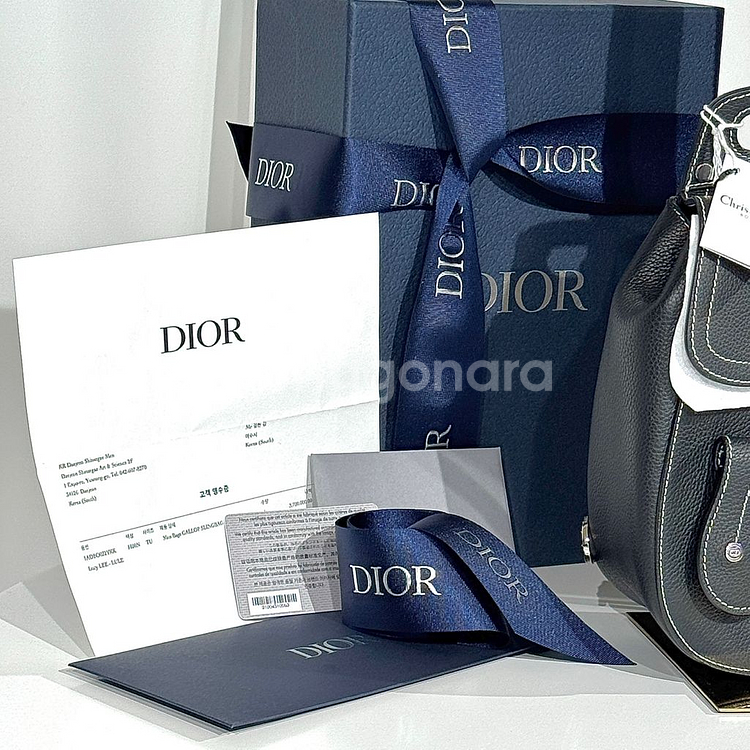 [새상품급,풀구성]디올 갤럽 슬링백 그레인스킨 크로스백--4