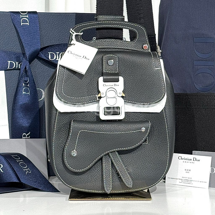 [새상품급,풀구성]디올 갤럽 슬링백 그레인스킨 크로스백--5