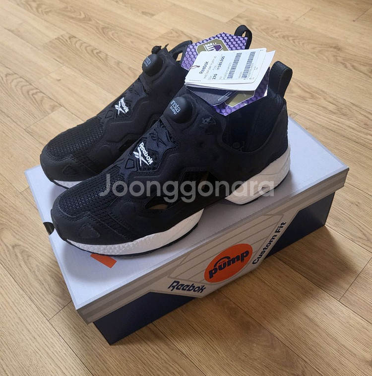 리복 인스타그램 펌프 퓨리 95 블랙 270 새제품--0