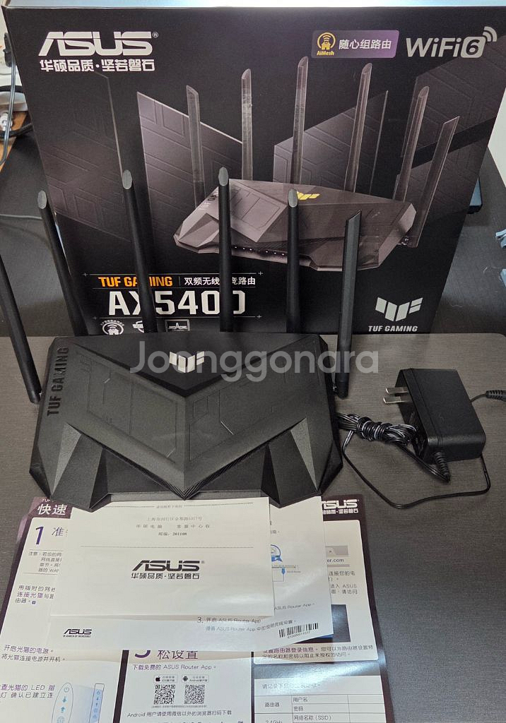 아수스공유기 TUF AX5400--0