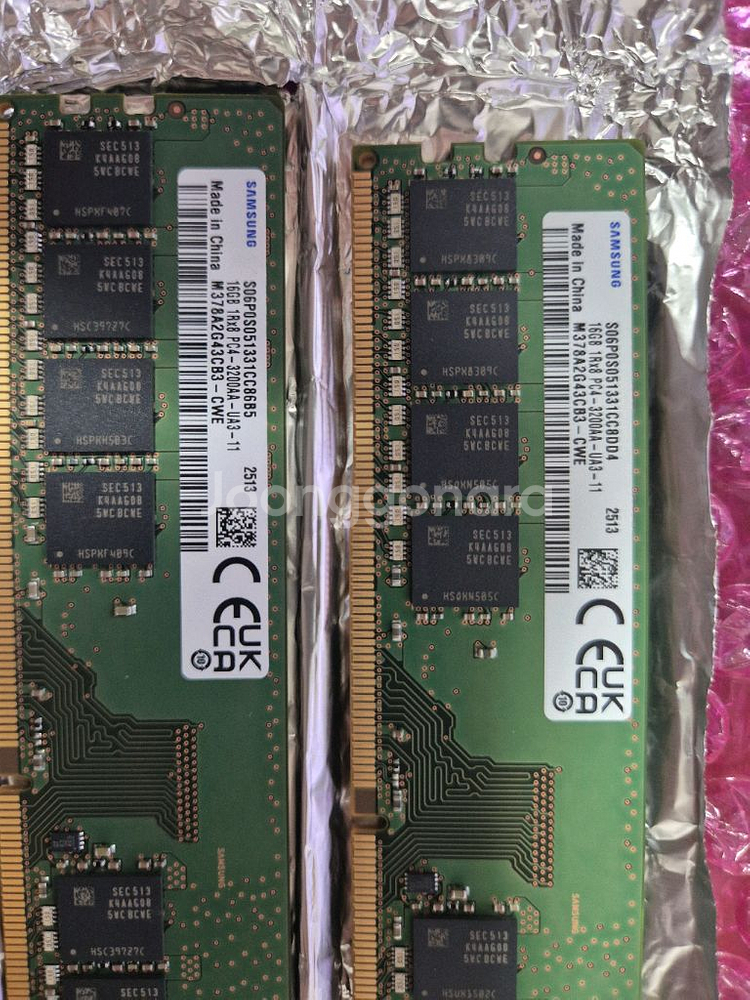새제품#삼성전자 DDR4-3200 16G 일괄2개--0