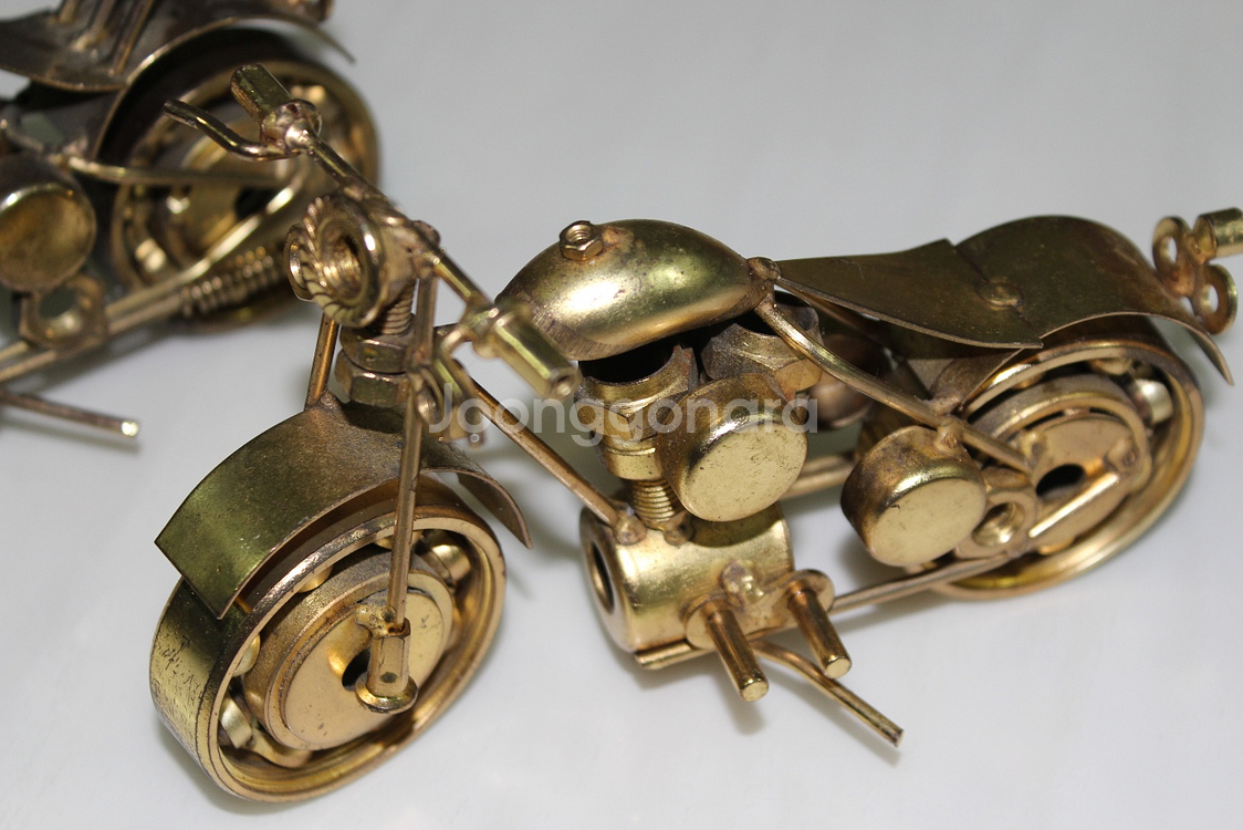 오토바이 2종 모형 고급 황동 동상--0