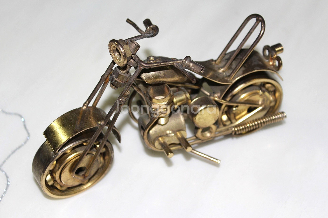 오토바이 2종 모형 고급 황동 동상--7