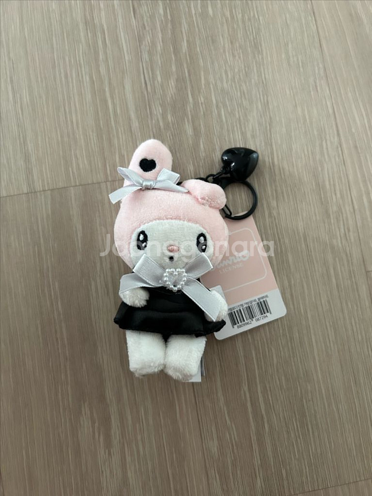 (새상품)마이멜로디 인형키링 블랙하트--0
