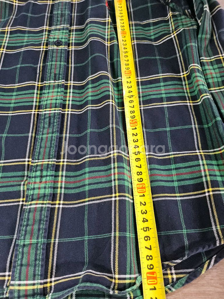빈폴 그린 체크 셔츠 남방 105 가을 겨울용 다림--6