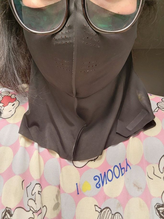 자외선 차단 골프 마스크 <햇빛가리개 , 착용샷잇음--1