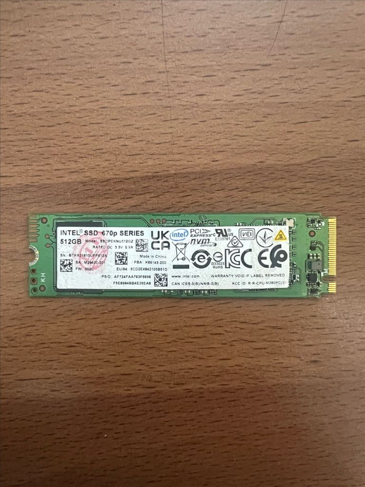 Intel 인텔 M.2 NVMe 512gb 팝니다--0