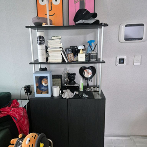 블랙 철제 수납장