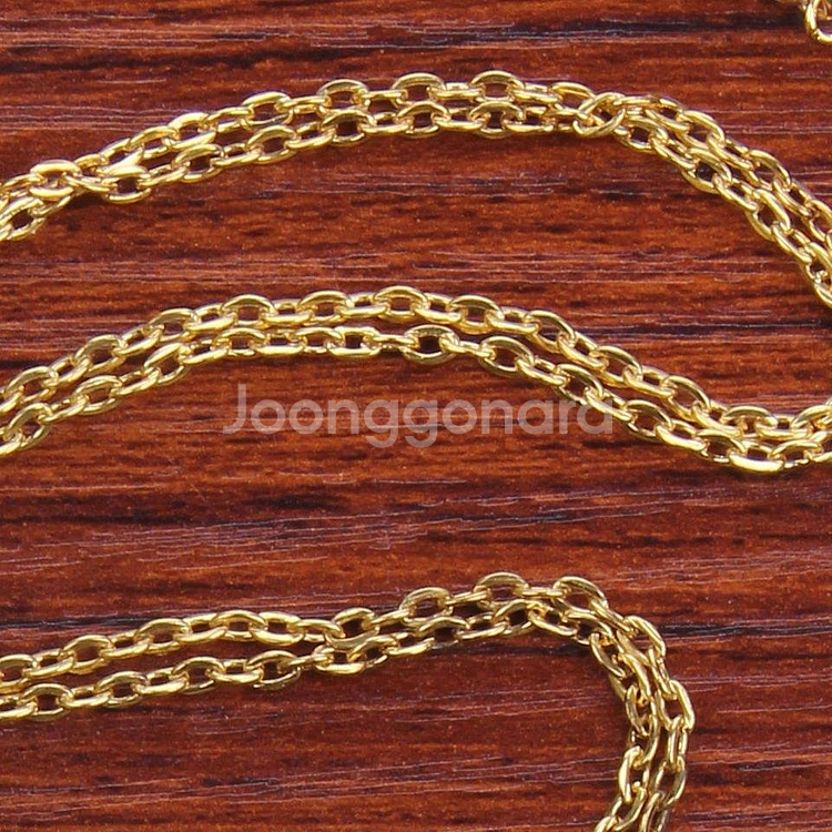 새 18K GF 36cm 14인치 둥근라운드 목걸이--7