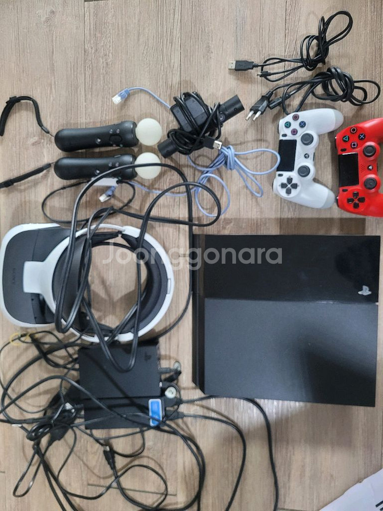 플스4+컨트롤러2+2, VR set--3
