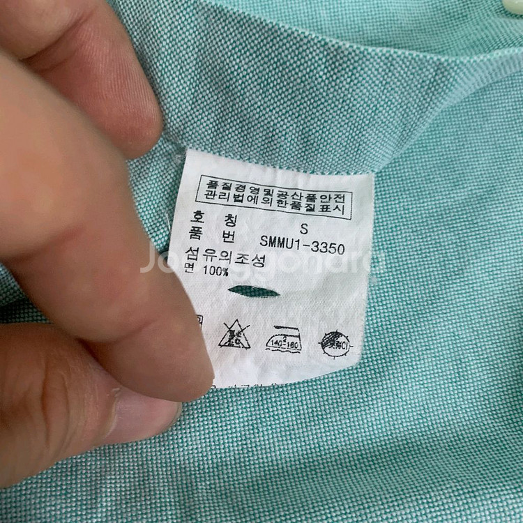 S) Polo 폴로 옥스퍼드 민트 반팔셔츠--2