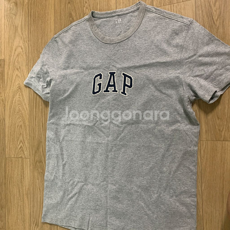 S) Gap 갭 그레이 반팔티--0