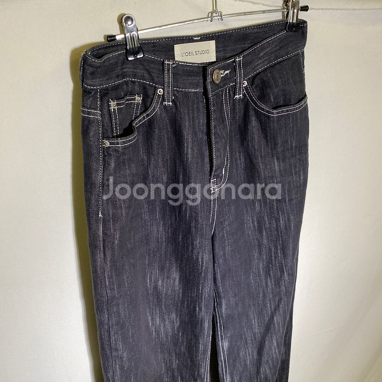 S-M)로에일 하이라이즈 생지 데님 청바지--0