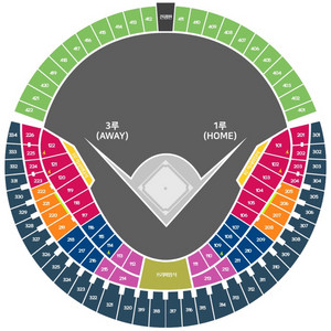 8/19 롯데 엘지 3루 블루석 116블럭 단석