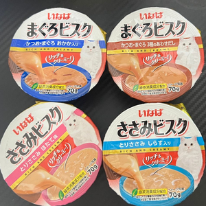 이나바 비스크 컵 4가지 맛 고양이 간식 챠오 츄르