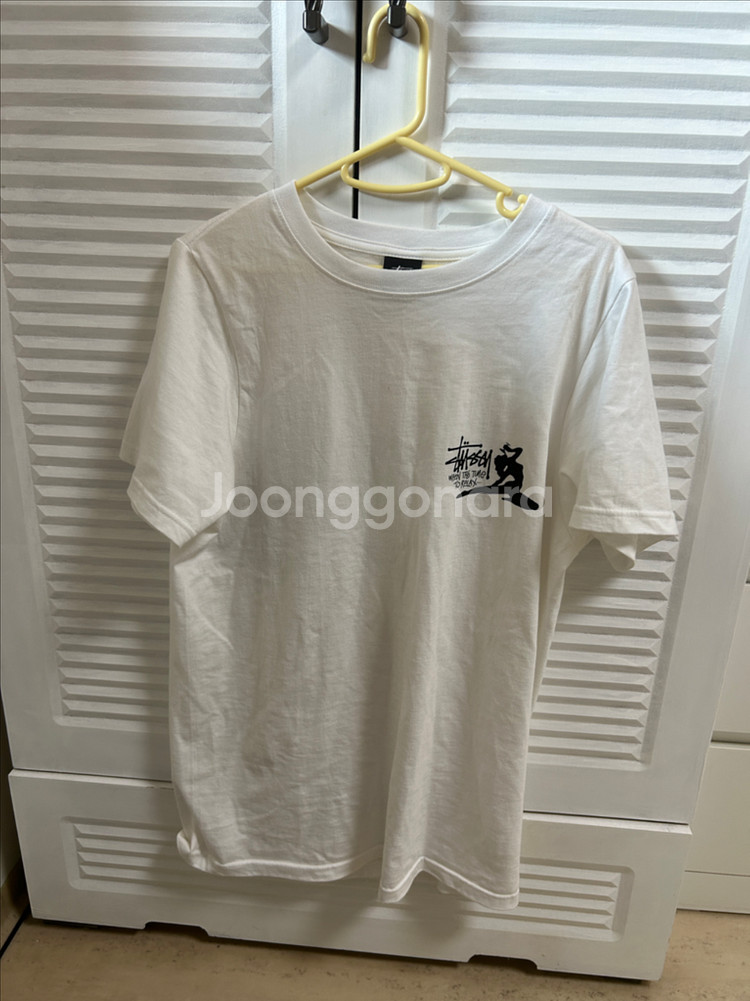 스투시 흰색 릴랙스 반팔 티셔츠--1