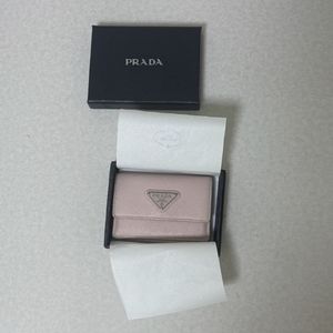 프라다 사피아노 핑크 반지갑