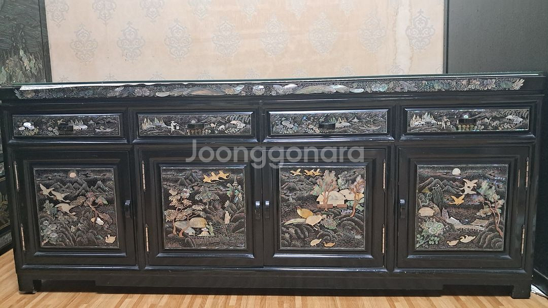 자개 콘솔,장농 세트--1