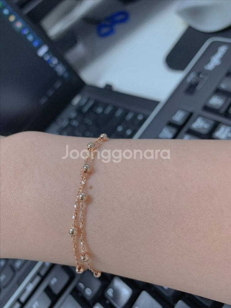 18k 로즈골드 볼팔찌 LOND 백화점브랜드--1