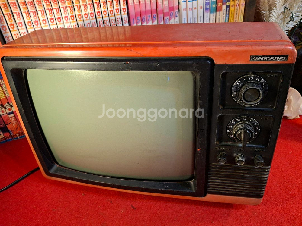 빈티지 빨강 삼성전자 TV--6