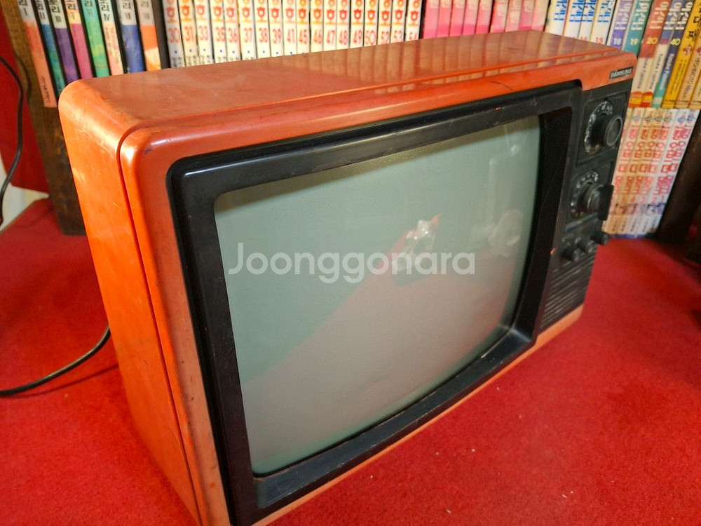 빈티지 빨강 삼성전자 TV--4