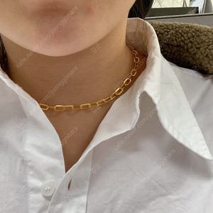 순금 3돈 클립 링크 목걸이 43cm 초커 가능