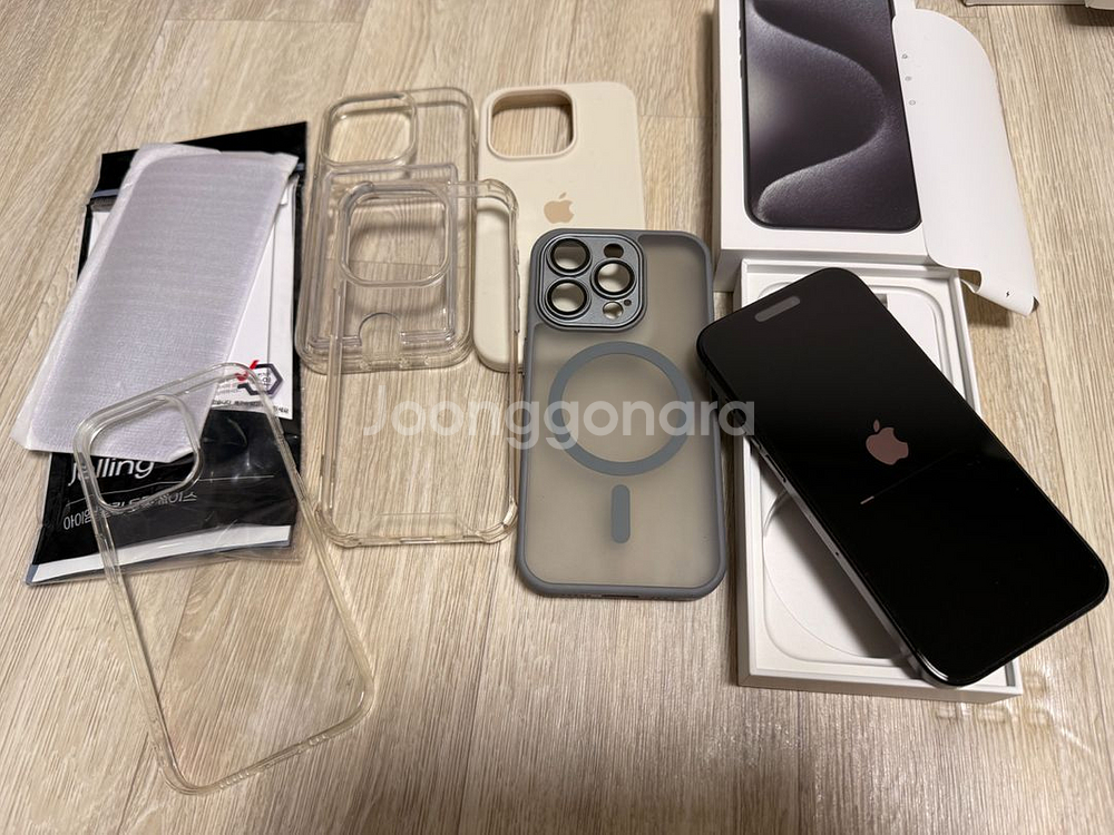 아이폰15 Pro, 256GB, 블랙 티타늄, 애플케어--0