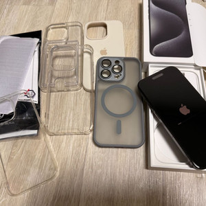 아이폰15 Pro, 256GB, 블랙 티타늄, 애플케어