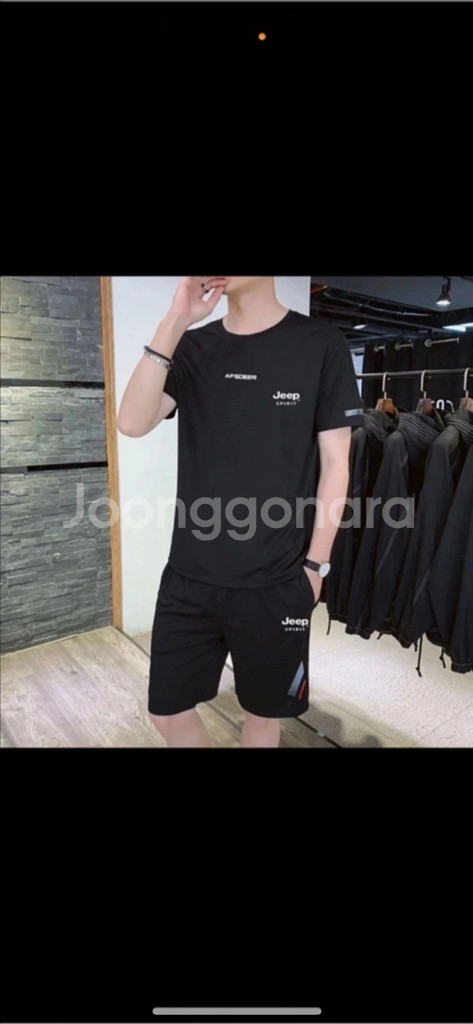 Jeep Spirit 반팔 상하의 세트--0