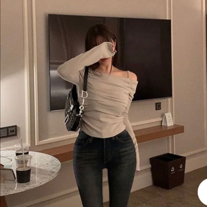 히프나틱 워싱 부츠컷 데님 팬츠