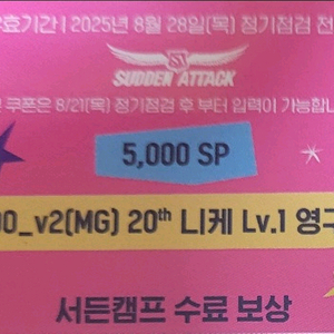 서든캠프 쿠폰