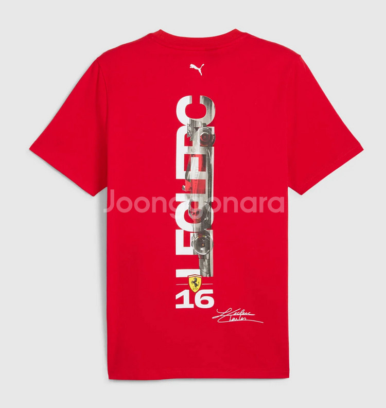 f1 페라리 샤를 르클레르 반팔 티셔츠--1