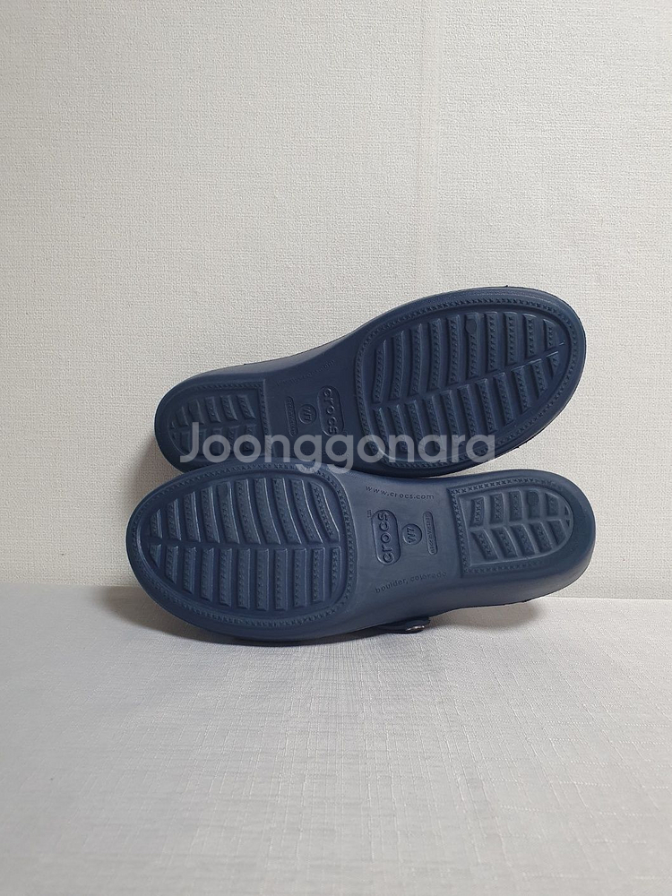 240mm 크록스 슬리퍼 파트리시아 웨지 샌들 네이비--6