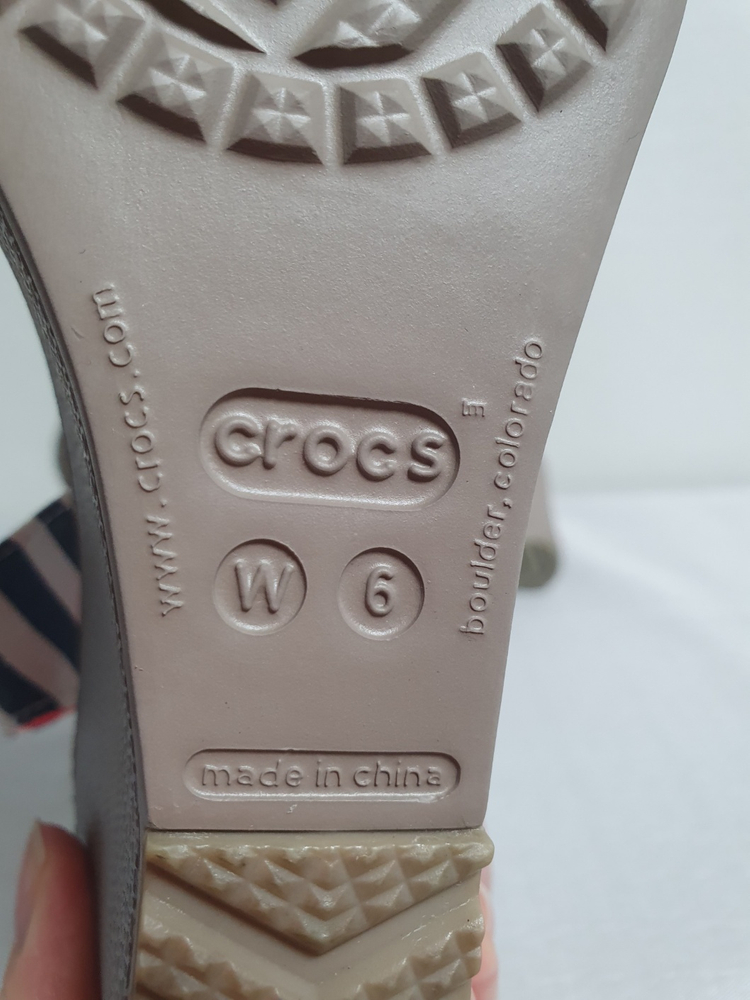 230mm 크록스 샌들 레이 그래픽 웨지 스트라이프--8