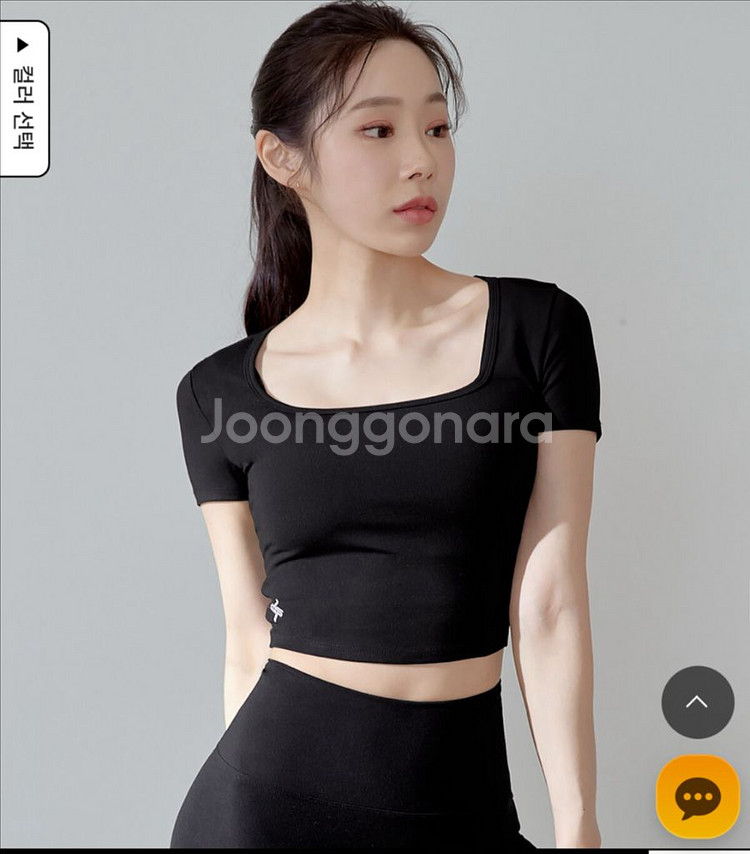 젝시믹스 반팔m(젤라 인텐션 스퀘어 크롭탑 블랙)--0