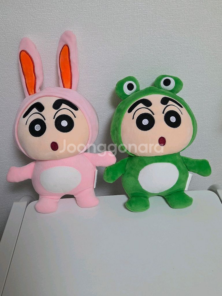 짱구 개구리, 토끼 코스튬 짱구 인형 중형 약 35cm--0