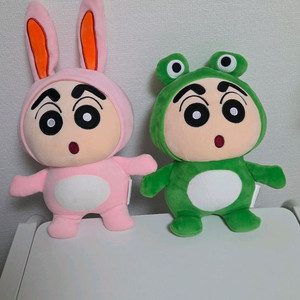 짱구 개구리, 토끼 코스튬 짱구 인형 중형 약 35cm