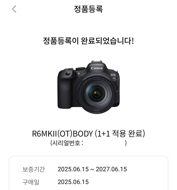 캐논 r6 mark 2 알육막투 카메라 바디 이미지