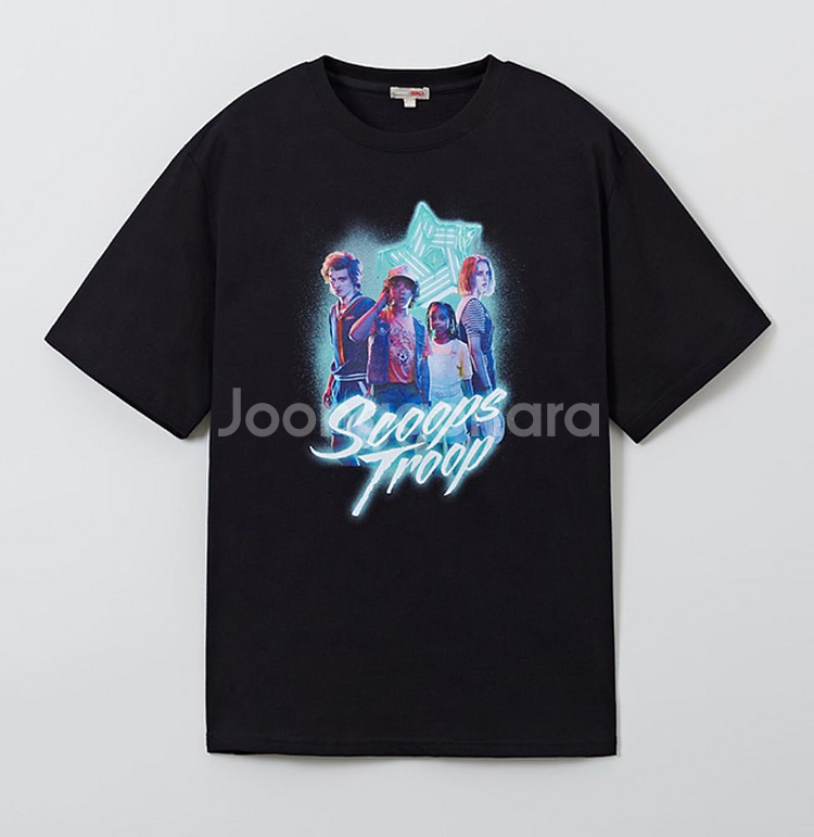 [새제품/미개봉] 기묘한이야기 블랙 티셔츠--1