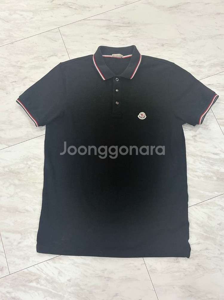 몽클레어 남성 블랙 폴로티--0
