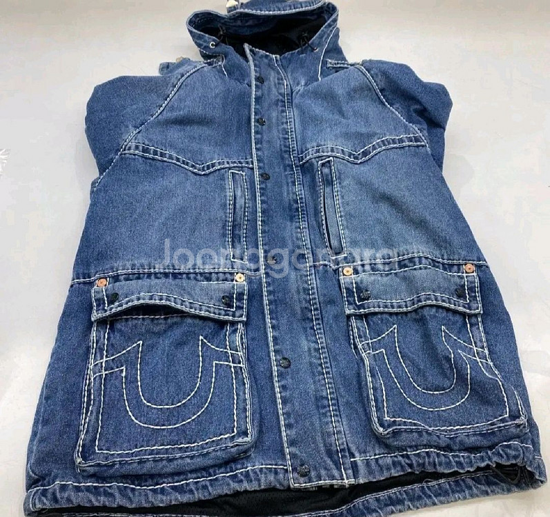 트루릴리전 x 페치 데님 파카 인디고 S 18.0--3