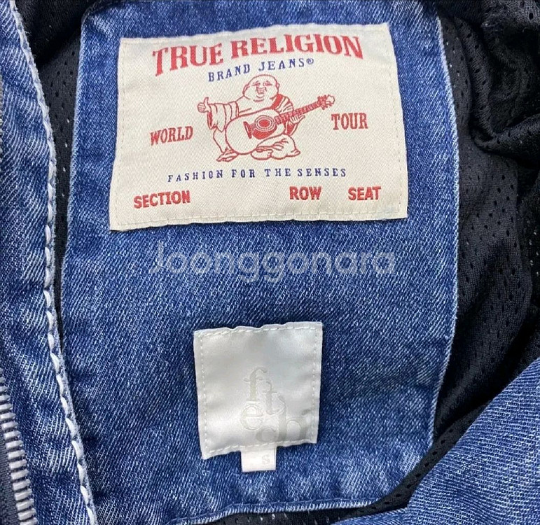 트루릴리전 x 페치 데님 파카 인디고 S 18.0--1