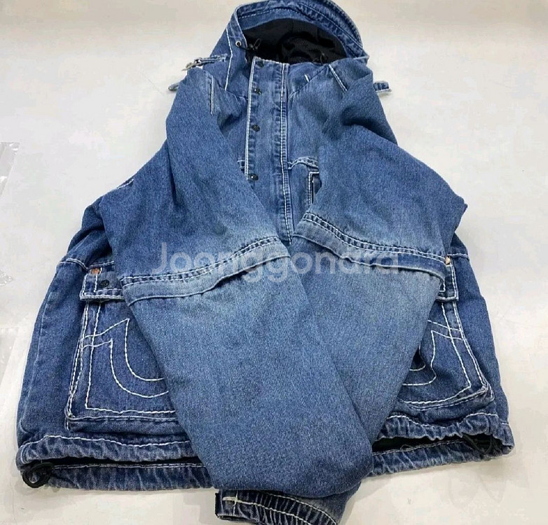 트루릴리전 x 페치 데님 파카 인디고 S 18.0--2